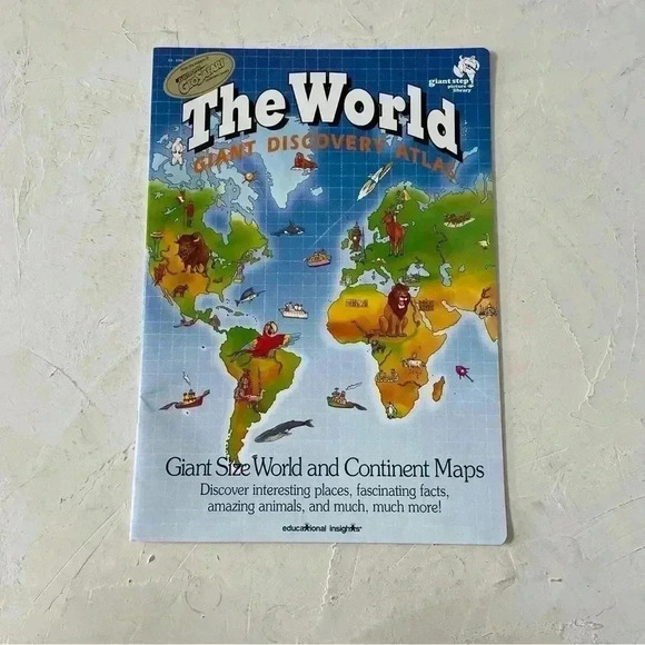 Giant Size World And Continent Maps Atlas Book - Picture 1 of 10